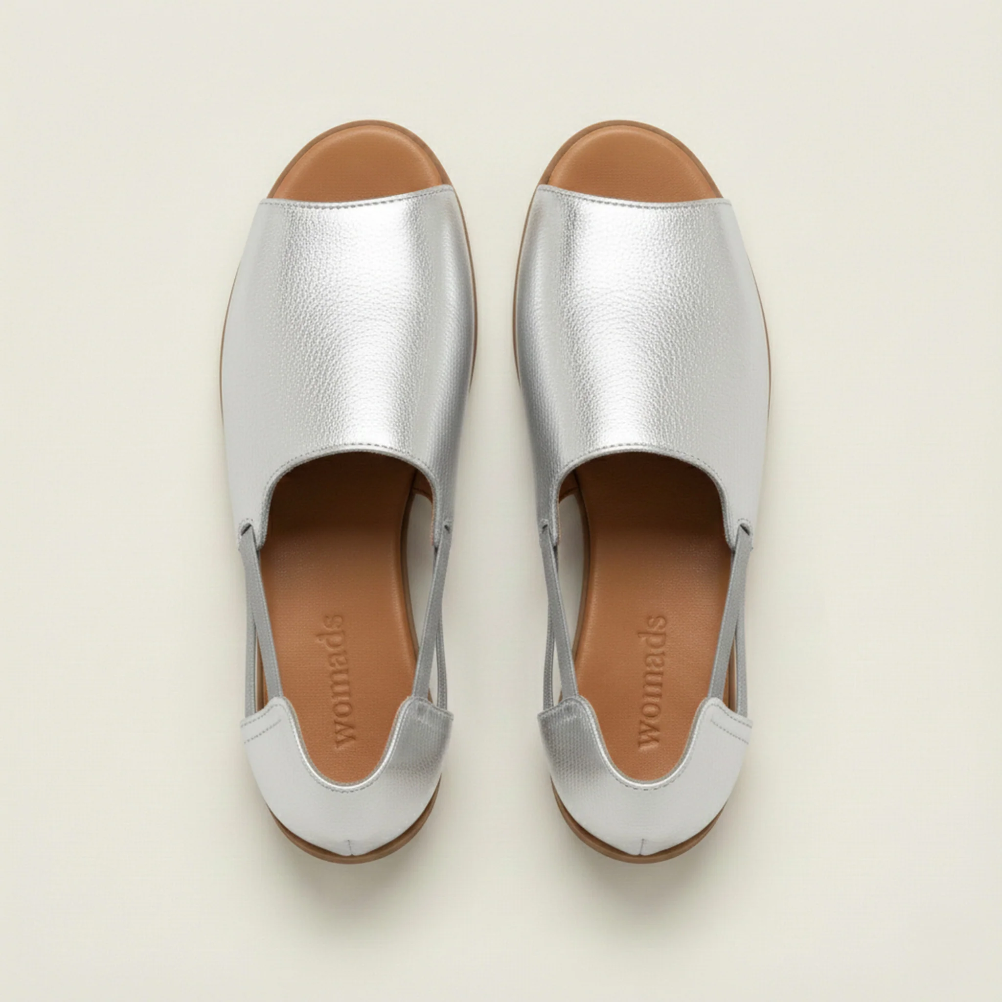 Silver Mirror Peep Toes